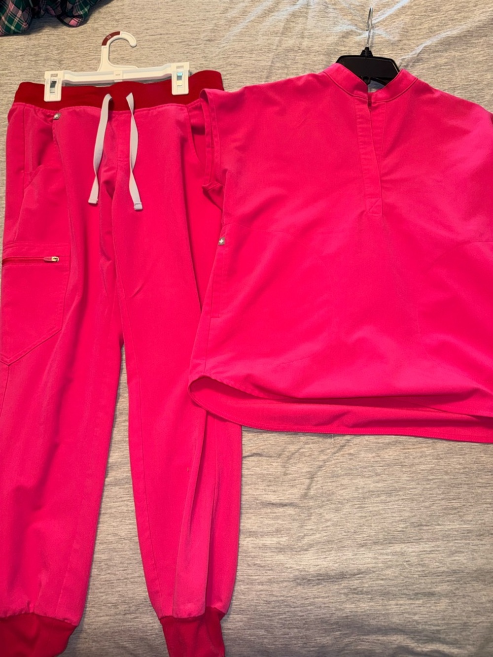 FIGS Women’s Hot Pink Scrub Set - Top & Jogger Pants